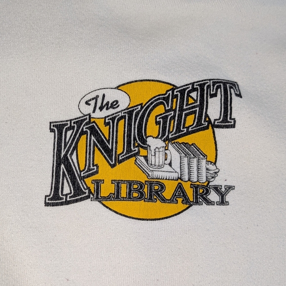 The Knight Library (Bar) Vintage 90s Hoodie Men's Lg Ladies XL - Picture 3 of 8